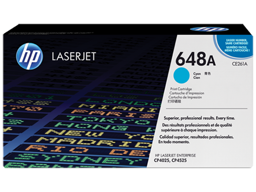 HP 648A Cyan Original LaserJet Toner Cartridge (CE261A)