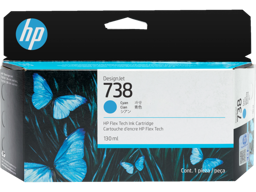 HP 738 130ml Cyan DesignJet Ink Cartridge (498N5A)