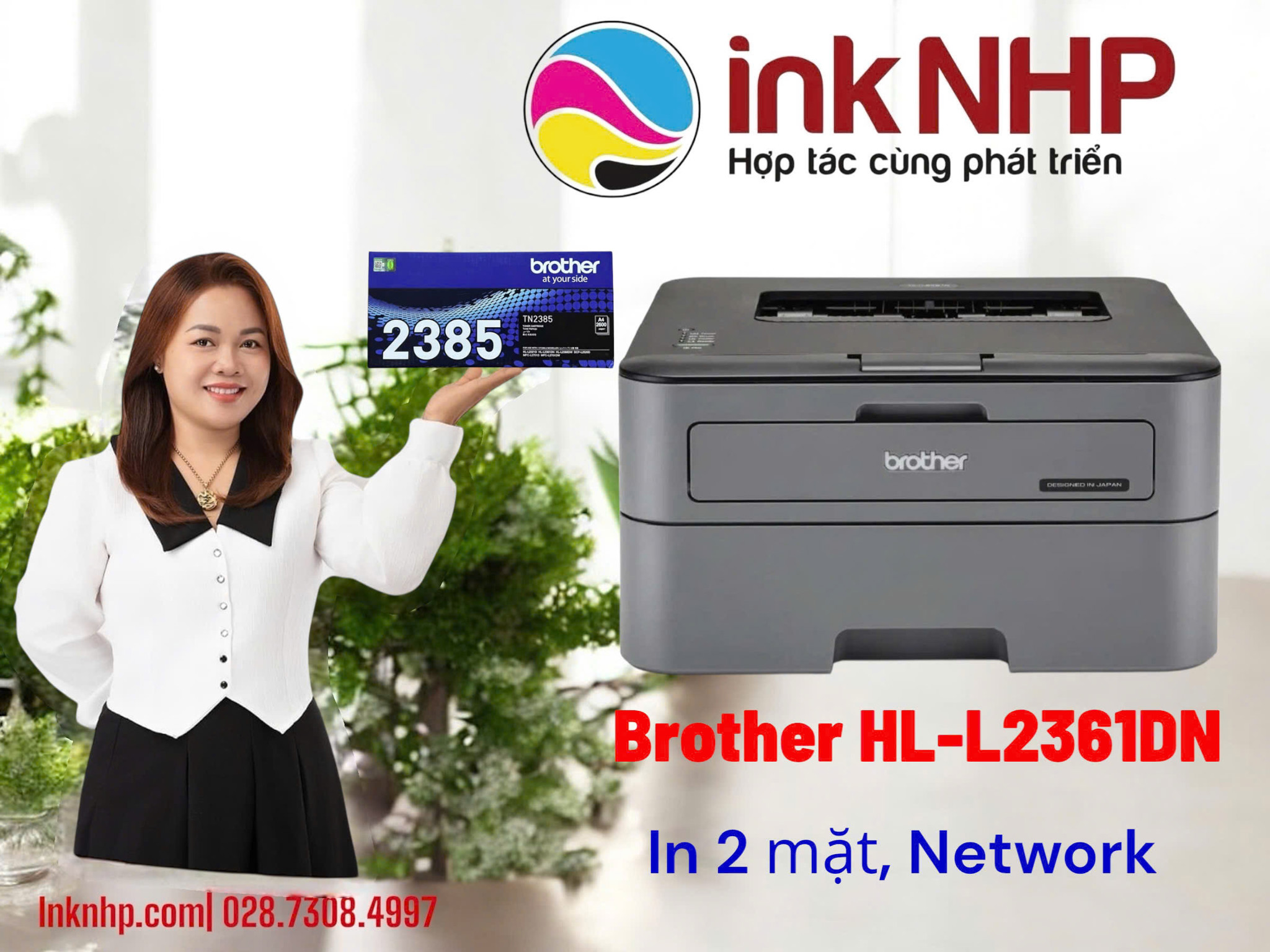 HƯỚNG DẪN THAY MỰC MÁY IN BROTHER HL L2361DN